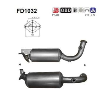 Filtre à particules / à suie, échappement FD1032 AS