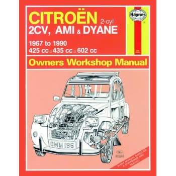 Manuel d'atelier Haynes Citroën 2CV, Ami & Dyane (1967-1990)