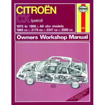 Manuel d'atelier Haynes Citroën CX essence (1975-1988) réimpression classique