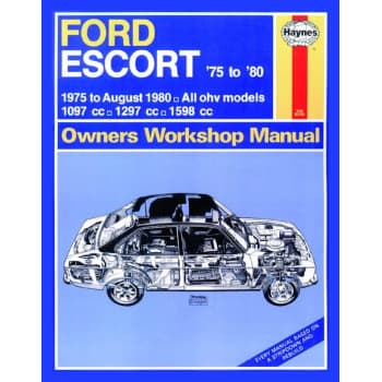 Haynes Workshop manual Ford Escort (1975 - Aug 80) réimpression classique