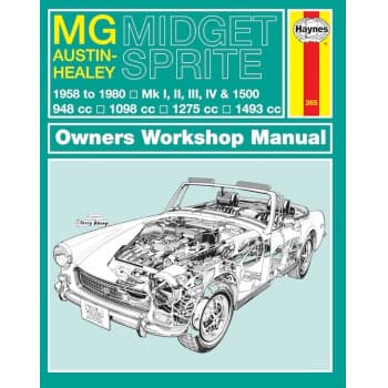 Haynes Manuel d’atelier MG Midget & Austin-Healey Sprite (1958-1980) réimpression classique