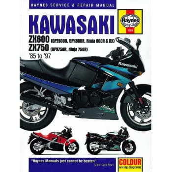 KawasakiZX600 (GPZ600R, GPX600R, Ninja 600R et RX) et ZX750 (GPX750R, Ninja 750R) à quatre