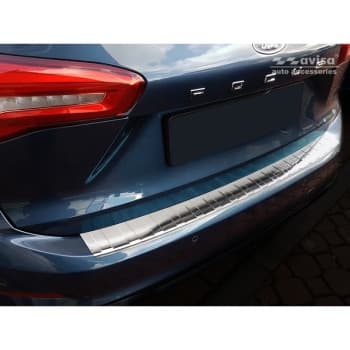 Protection de pare-chocs arrière en acier inoxydable Ford Focus IV Kombi 2018- 'Ribs'