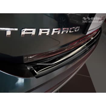 Pare-chocs arrière en acier inoxydable noir Seat Tarraco 2019-