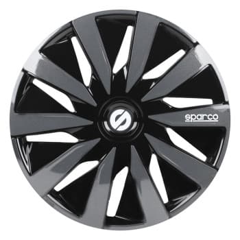 Jeu d&#39;enjoliveurs Sparco 4 pièces Lazio 13 pouces noir / gris