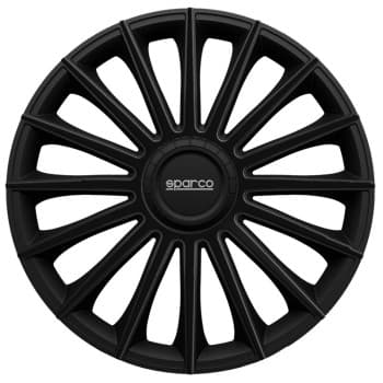 Jeu d'enjoliveurs de roue Sparco 4 pièces Treviso 13 pouces noir