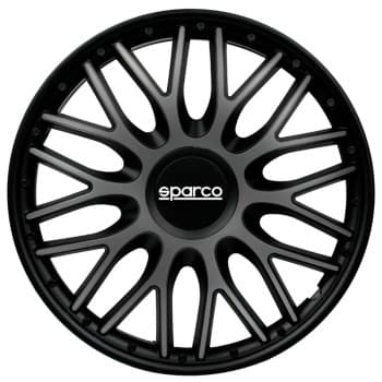 Jeu de 4 enjoliveurs Sparco Roma 13 pouces gris / noir