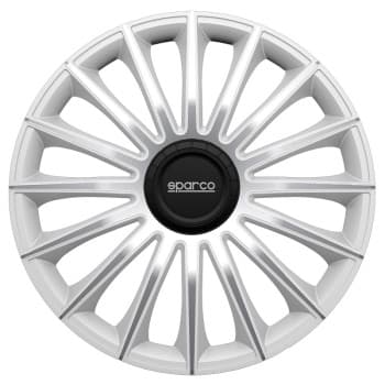 Jeu d'enjoliveurs Sparco 4 pièces Treviso 15 pouces argent