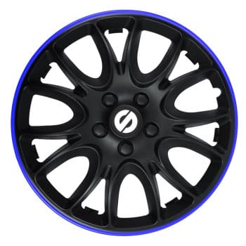 Jeu d'enjoliveurs de roue Sparco 4 pièces Veneto 15 pouces noir / bleu