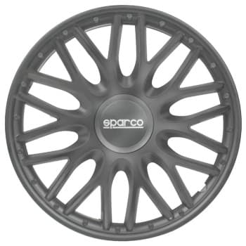 Jeu de 4 enjoliveurs Sparco Roma 15 pouces gris