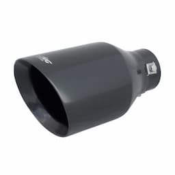 Enjoliveur d&#39;échappement Simoni Racing rond / en acier inoxydable noir - Ø115xL210mm - Montage 38-63mm