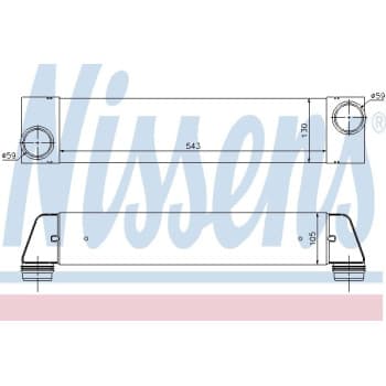 Intercooler, échangeur 96657 Nissens