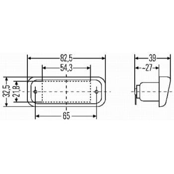 Feu éclaireur de plaque 2KA 005 049-017 Hella