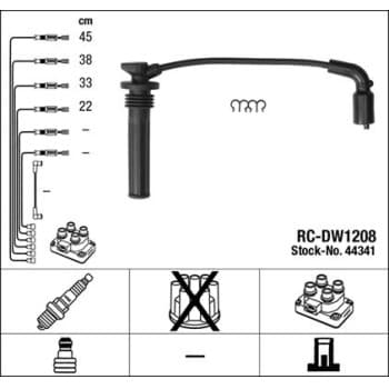 Kit de câbles d'allumage 44341 NGK