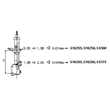 Amortisseur MONROE ORIGINAL (Gas Technology) G16266