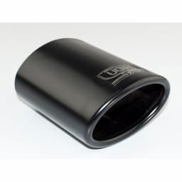 Embout d&#39;échappement Ulter Sport - Ovale 95x65mm Coudé - Longueur 120mm - Montage 40-55mm - Inox noir