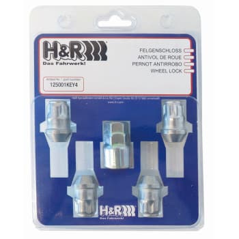 H&amp;R Kit antivol M12x1,25 conique - 4 contre-écrous avec adaptateur