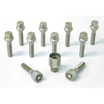 H&R Jeu de boulons de roue coniques M12x1,50 - Longueur 28mm - 10 pièces - avec blocages de roue