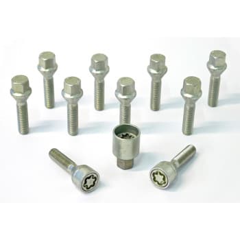 H&R Jeu de boulons de roue coniques M12x1,50 - Longueur 45mm - 10 pièces - avec blocages de roue