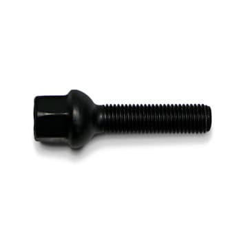H&R Boulon de roue convexe R12 M12x1.50 - Longueur 47mm - Noir (ex. Mercedes)