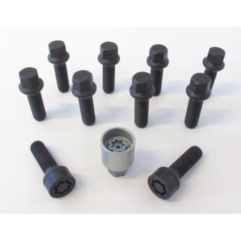 H&R Jeu de boulons de roue convexe R14 M14x1,50 - Longueur 31 mm - Noir - 10 pièces (par ex. Mercedes, VW T4) - i
