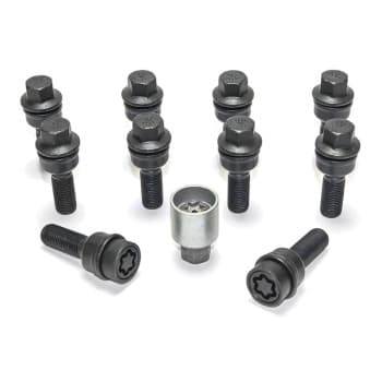 Jeu de boulons de roue H&R Bolconic R14 M14x1,50 - Longueur 45 mm - Noir - 10 pièces (par exemple Audi Q3, Q5) - in