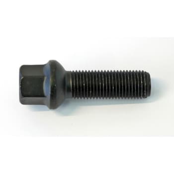 H&R Boulon de roue convexe R14 M14x1.50 - Longueur 47mm - Noir (ex. Mercedes, VW T4)