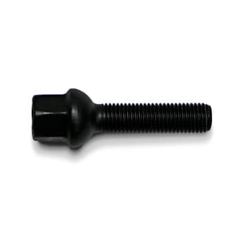 H&R Boulon de roue convexe R12 M12x1.50 - Longueur 35mm - Noir (ex. Mercedes)