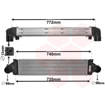 Intercooler, échangeur 02004218 International Radiators