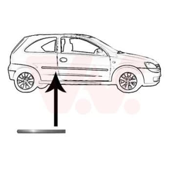 Baguette et bande protectrice, panneau latérale