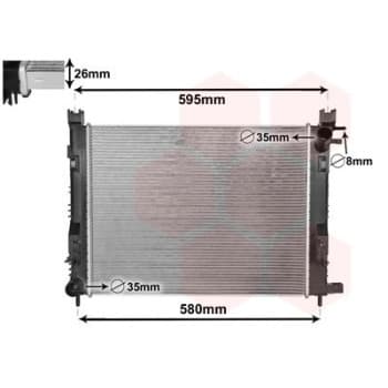 Radiateur, refroidissement du moteur 15002008 International Radiators