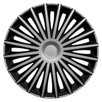 Jeu de 4 enjoliveurs Dakota 14 pouces argent / noir