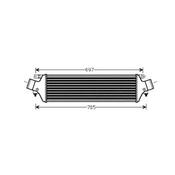 Intercooler, échangeur 01004118 International Radiators