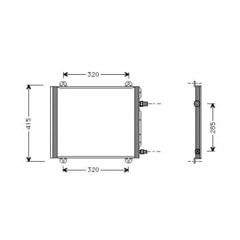 Condenseur, climatisation 43005235 International Radiators