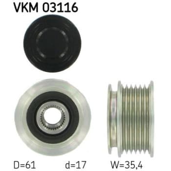 Poulie roue libre, alternateur VKM 03116 SKF