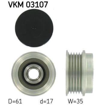 Poulie roue libre, alternateur VKM 03107 SKF