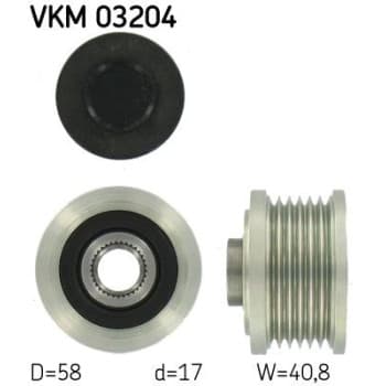 Poulie roue libre, alternateur VKM 03204 SKF