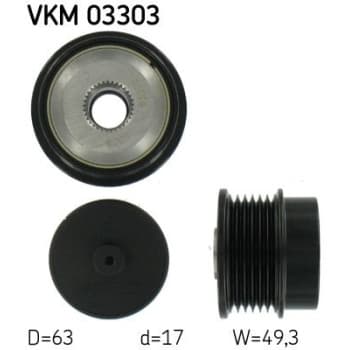 Poulie roue libre, alternateur VKM 03303 SKF