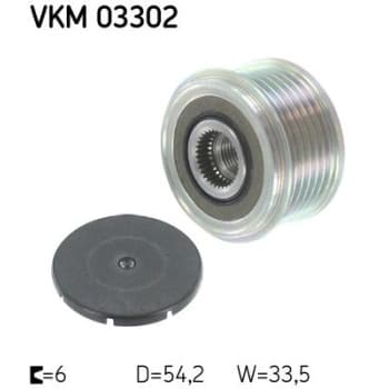 Poulie roue libre, alternateur VKM 03302 SKF