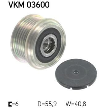 Poulie roue libre, alternateur VKM 03600 SKF