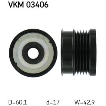 Poulie roue libre, alternateur VKM 03406 SKF