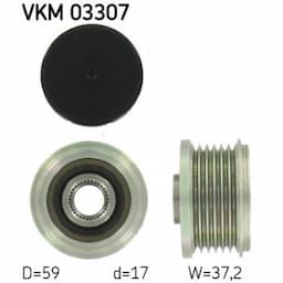 Poulie roue libre, alternateur VKM 03307 SKF