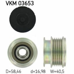 Poulie roue libre, alternateur VKM 03653 SKF