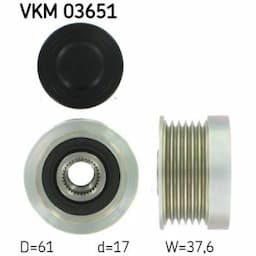 Poulie roue libre, alternateur VKM 03651 SKF