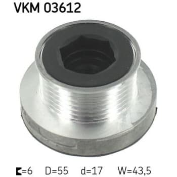 Poulie roue libre, alternateur VKM 03612 SKF