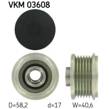 Poulie roue libre, alternateur VKM 03608 SKF