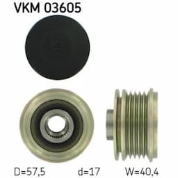 Poulie roue libre, alternateur VKM 03605 SKF