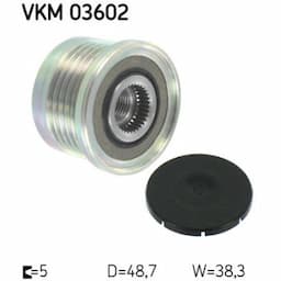 Poulie roue libre, alternateur VKM 03602 SKF