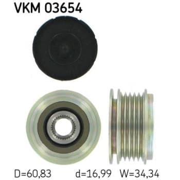 Poulie roue libre, alternateur VKM 03654 SKF