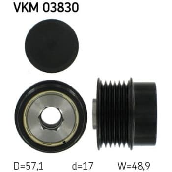 Poulie roue libre, alternateur VKM 03830 SKF